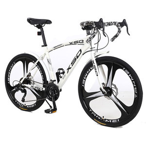 Vélo de course sur route ultra rapide, résistant au vent, guidon basculant, freins à disque doubles, 21 vitesses, vélo de route ultra léger en acier carbone - Product Image 2