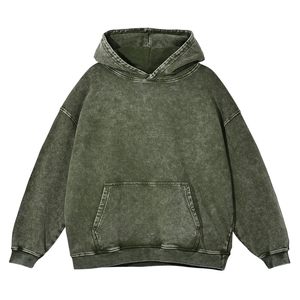 Trendy Acid Wash Sudadera con capucha para hombre Vintage Oversized Streetwear Sudadera para parejas - Product Image 6