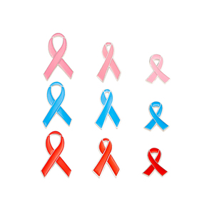 Biểu Tượng Tùy Chỉnh Thủ Công Kim Loại Tình Nguyện Tùy Chỉnh Nhà Sản Xuất Biểu Tượng Và Phù Hiệu Màu Hồng Ribbon Men Ve Áo Pin Ung Thư Vú Nhận thức - Product Image 1