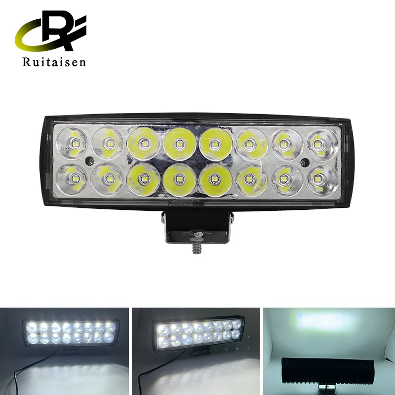 16LED 2 שורות חיצוני LED סופר בהיר פנס 12-24V עמיד למים רכב Led פנסי לאופנועים אוניברסליים רכב אבזרים