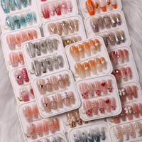 TSZS 10 pièces presse à la main sur les ongles couverture complète couleur rose nue conception de cercueil manucure faux ongles pour femmes bouts d'ongles artificiels