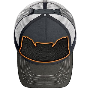Casquette Trucker en Maille Bicolore Personnalisable avec Logo, Broderie 3D, Dos en Maille Respirante, Visière Courbée, Chapeau de Soleil Réglable pour l'Extérieur - Product Image 1
