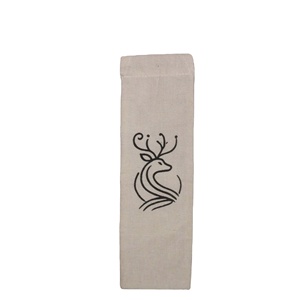 Sac à cordon réutilisable mignon et compact en pur coton, écologique, résistant à l'eau et lavable - Product Image 1