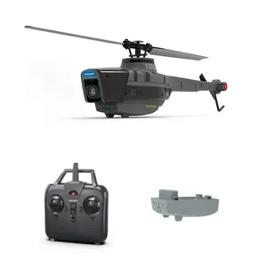 Mini Black 1080p Hd Aileron Fotografía aérea C128 Helicóptero 4ch Single Propeller Aileron Drone