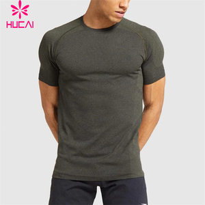 <strong>Custom</strong> logo Hucai New <strong>Design</strong> <strong>Printing</strong> logo Muscle Quick Dry Men Workout Shirts Gym TShirts - Product Image 1