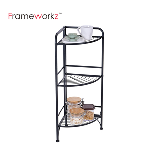 Estante Esquinero Plegable de 3 Niveles de Nuevo Diseño, Estante de <span class=keywords><strong>Cocina</strong></span> Plegable, Estante Esquinero Plegable para Almacenamiento - Product Image 1