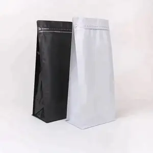 China Made Hot Sells Custom Printing 500g 1kg Side Gusset Zipper Transparent Flat Bottom Packaging Pouch Bag With Zipper