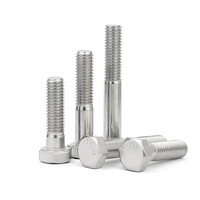 Vis à tête hexagonale en acier inoxydable SS304 316 M3-M20 3mm-200mm, zinguée/oxidiée noire, DIN933/931, pour machines et meubles