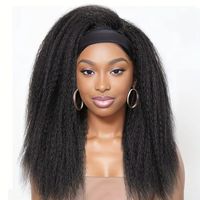 Perruque Bandeau Cheveux Humains Bouclés Naturels Effet Rebondissant Sans Colle Installation Facile Idéale Été Pour Femme Usage Quotidien et Fêtes