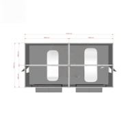 Maison préfabriquée, maison modulaire en conteneur, maison pliable en conteneur, garage de stockage