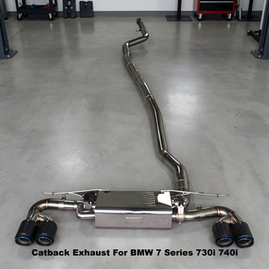 Échappement arrière en acier inoxydable Vortex Performance compatible avec BMW Série 7 730i 740i 2015-2023, pièces de silencieux de réglage Valvetronic - Product Image 1