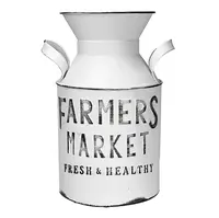Florero de Metal de primavera, macetero Vintage galvanizado, jarra rústica de leche para decoración de jardín y hogar, 2022