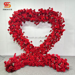Arco de Flores de Rosas Blancas Artificiales de Seda de 8 pies de Altura con Base de Tela Suave para Propuesta de Matrimonio - Product Image 6
