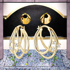 Pendientes de Aro con Moissanita VVS de 0.16CT, Chapados en Oro de 18K, Joyería Fina Brillante, Certificados, de Lujo, para Novias, para Mujer - Product Image 3