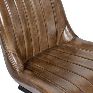 Sillas de comedor contemporáneas con estructura metálica y tapicería de cuero, con respaldo de soporte y asiento acolchado cómodo para el área de comedor. - Product Image 2