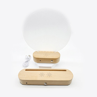 Veilleuse LED musicale minimaliste à lumière blanc chaud, rechargeable par USB, à intensité variable, avec commande tactile pour base en bois DIY, compatible maison intelligente