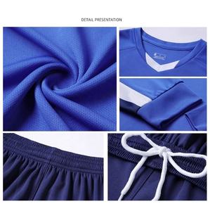 قميص رياضي رجالي بأكمام طويلة مخصص للتدريب على كرة القدم، قميص شبكي راجلان لكرة القدم وكرة السلة، ملابس رياضية للإحماء مع شعار - Product Image 6