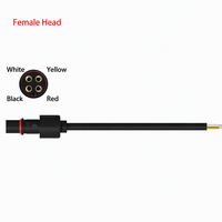 Connecteur rapide d'alimentation de qualité aéronautique mâle-femelle miniature étanche à 4 broches en cuivre, câble d'extension LED extérieur 220V