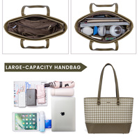 Tas Wanita Model Terbaru 2026 4pcs/set Set Tas Fashion 4 in 1 Bahan Kulit PU Dompet Tas Jinjing Tas Selempang untuk Wanita Tas Mewah