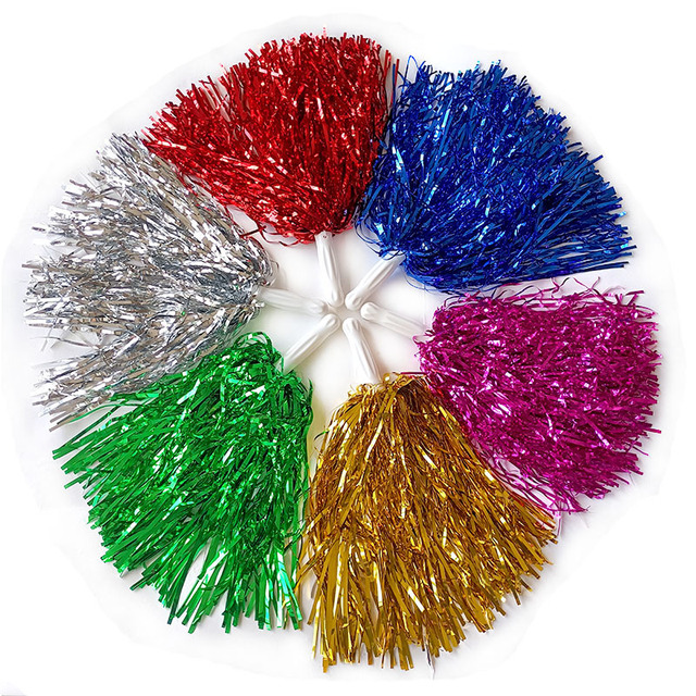 Sports Pom Poms for Stage Performance Cheerleading Shaker for School Party Dancing Graduation Holiday Celebrations Matches