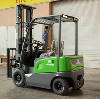 Chariot élévateur électrique MOVMES avec batterie au plomb et fourches de 1070 mm pour la manutention des matériaux en entrepôt