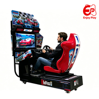 Machine de jeu d'arcade de course, en promotion, à monnayeur, simulateur HD 32 pouces, connecté, pour centre commercial, FEC, OEM