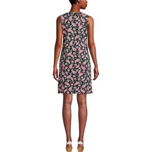 Robe de plage mi-longue sans manches pour femme FOXA, col en V, imprimée, tricotée, silhouette droite, taille naturelle - Product Image 2