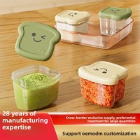 Ensemble de vaisselle en plastique pour bébés avec couvercle, boîte alimentaire scellée et boîte de conservation des fruits pour collations – Vente en gros
