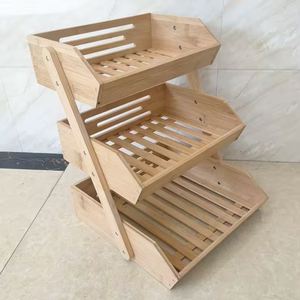 Estante de Bambú de 3 Niveles para Frutas, Frutero Decorativo para Encimera, Soporte para Almacenamiento de Verduras, Pan y Alimentos, Fábrica con Certificación BSCI - Product Image 5