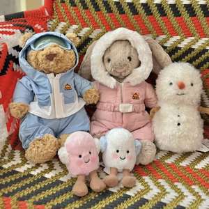 Jelly Cat Snow Sult Bunny Reino Unido Plush Toy Natal Edição Limitada Super Soft PP Cotton Filled Skiing Penguin Cute Comfort - Product Image 4