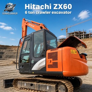 Excavatrice d'occasion HITACHI ZaX60, Zax70, ZAX55, petite excavatrice d'occasion de 6 tonnes, 800 heures, avec inspection vidéo et roulement en stock - Product Image 1