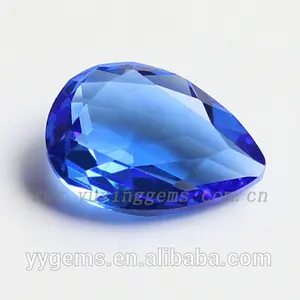 Sapphire Blue Pear Glass Giả Kim Cương Thô Giá