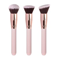 Pinceau professionnel Gambur pour le visage, poudre de contour, maquillage, poignée en bois confortable, poils synthétiques, pinceau pour fond de teint
