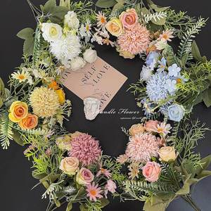Fiori Artificiali in Tulle, Rose e Margherite, Bouquet Finto in Seta e Plastica, Decorazione Nuziale per Matrimoni - Product Image 3