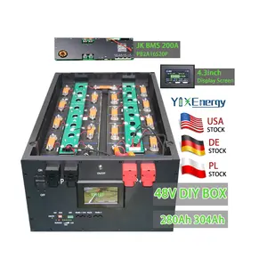 YIXIANG EU STOCK DIYキットバッテリーボックス/ケースforJK BMS 2A for 16S 48V 8S2P Lifepo4 280AH304AHバッテリーボックス