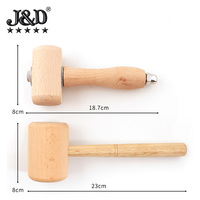Marteau à main avec manche en bois, outil pour le bricolage, les articles en cuir, résistance aux impacts, 1 pièce