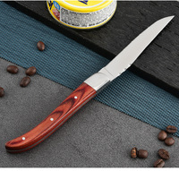 Ensemble de couteaux et fourchettes à steak pour restaurant, en acier inoxydable, couteau de table, fourchette à dents, couteau à dîner avec manche en bois, style nordique