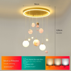 Nuovo sistema solare moderno creativo <span class=keywords><strong>bambina</strong></span> camera <span class=keywords><strong>lampada</strong></span> da soffitto famosa astronauta camera da letto lampadario con sorgente luminosa a LED - Product Image 6