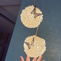 Lustre LED moderne en forme de boule de cristal, design luxueux pour escalier, suspension lumineuse, décoration moderne pour la maison, luminaire pour hall d'entrée et salon