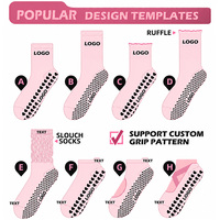 Chaussettes de yoga en gros de marque, design athlétique, chaussettes personnalisées Lagree pour femmes, nouvelles chaussettes de Pilates respirantes en coton peigné