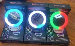 Anillo de luz LED para selfies, iluminación recargable RGB para teléfono móvil, en vivo, para selfis, con lentes de relleno - Product Image 2