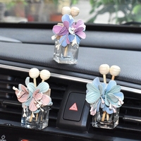 Bouteille De parfum en verre vide, désodorisant De voiture, flacon diffuseur De voiture étanche avec Clip