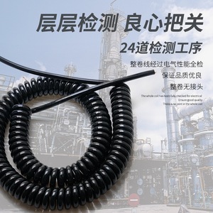 สายเคเบิลทองแดงแบบ TPU ชนิดเกลียว 2x1 ตารางมิลลิเมตร สายไฟแบบโค้งงอได้สำหรับงานไฟฟ้า - Product Image 4