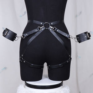 性感皮红腿线束异国情调的吊袜腰带 Bdsm 吊袜腰带女人丝袜身体臀部束缚内衣吊带 - Product Image 6