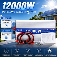 Onduleur solaire à onde sinusoïdale pure 12000W 2026, convertisseur DC-AC 24V 48V 60V 70V 90V vers 110V 220V, pour maison, camping-car, camping, alimentation hors réseau