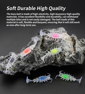 Mồi Câu Cá TPR dạ quang mồi mềm mini jighead sâu 35mm cao su nhân tạo nổi polypod sâu thu hút cá UV câu cá trên băng - Product Image 6