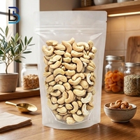 Sacs en plastique BOPP de qualité alimentaire Lebei, avec impression en gravure, fermeture à glissière, transparents, pour emballage