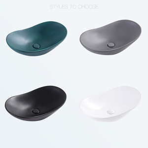 Lavabo da Appoggio Personalizzabile in Ceramica <span class=keywords><strong>Design</strong></span> Moderno Lavandino in Cemento per <span class=keywords><strong>Bagno</strong></span> - Product Image 2