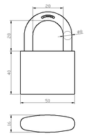 Cadenas en laiton robuste 50 mm avec système de clé maîtresse, cadenas à clés différentes, cadenas à clés identiques