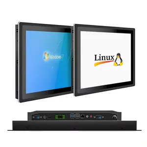 10 15 17 19 Inch Industrial Hmi Computer i3 i5 i7 Linux All-In-One panel PC Poe Waterproof Touch Screen Plc Hmi PC Panel